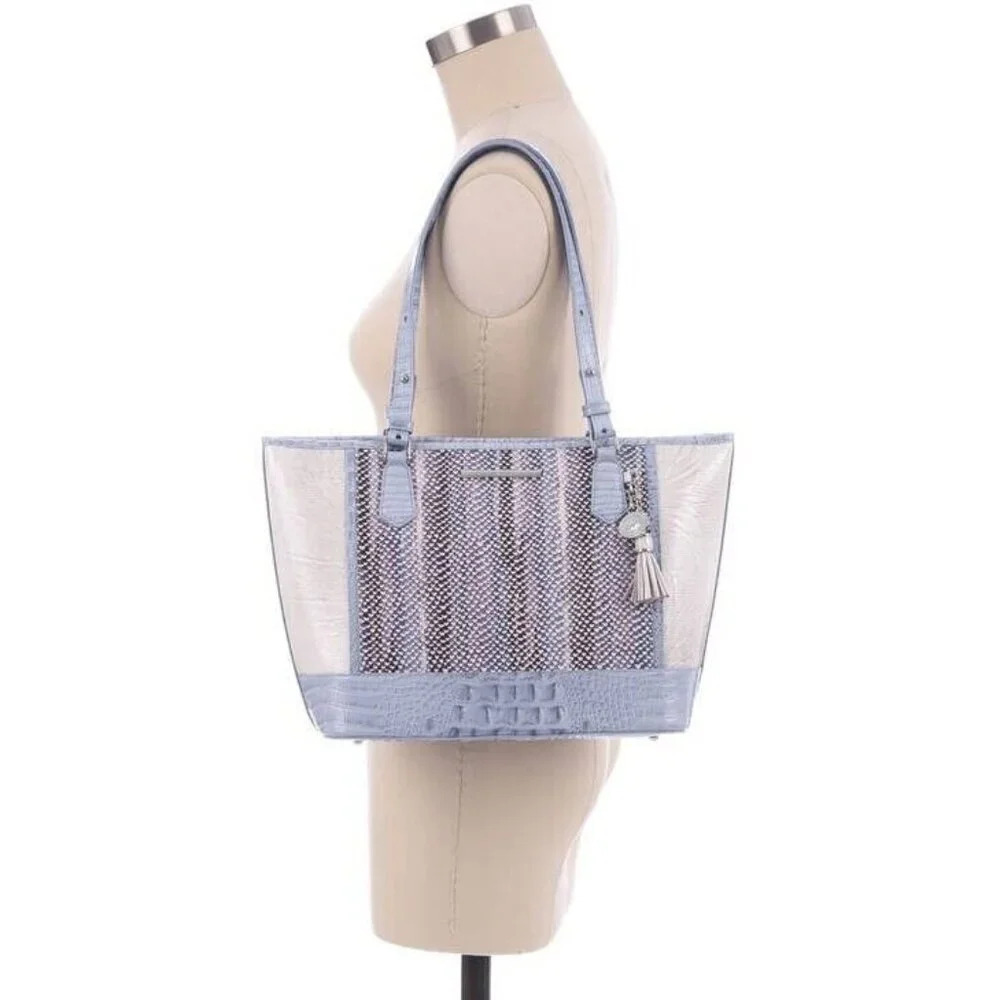 BRAHMIN Mini Asher Purse Periwinkle Monroe Leather Crossbody